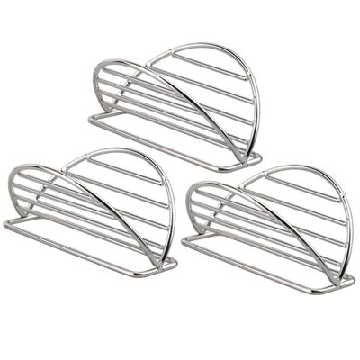 WATIIFUFU 3-Piece Stainless Steel Taco Stand Set