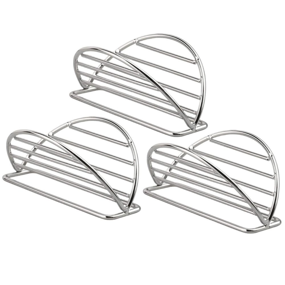 WATIIFUFU 3-Piece Stainless Steel Taco Stand Set