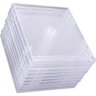COOPHYA Transparent Acrylic CD Storage Boxes with Lids, 9-Piece Set