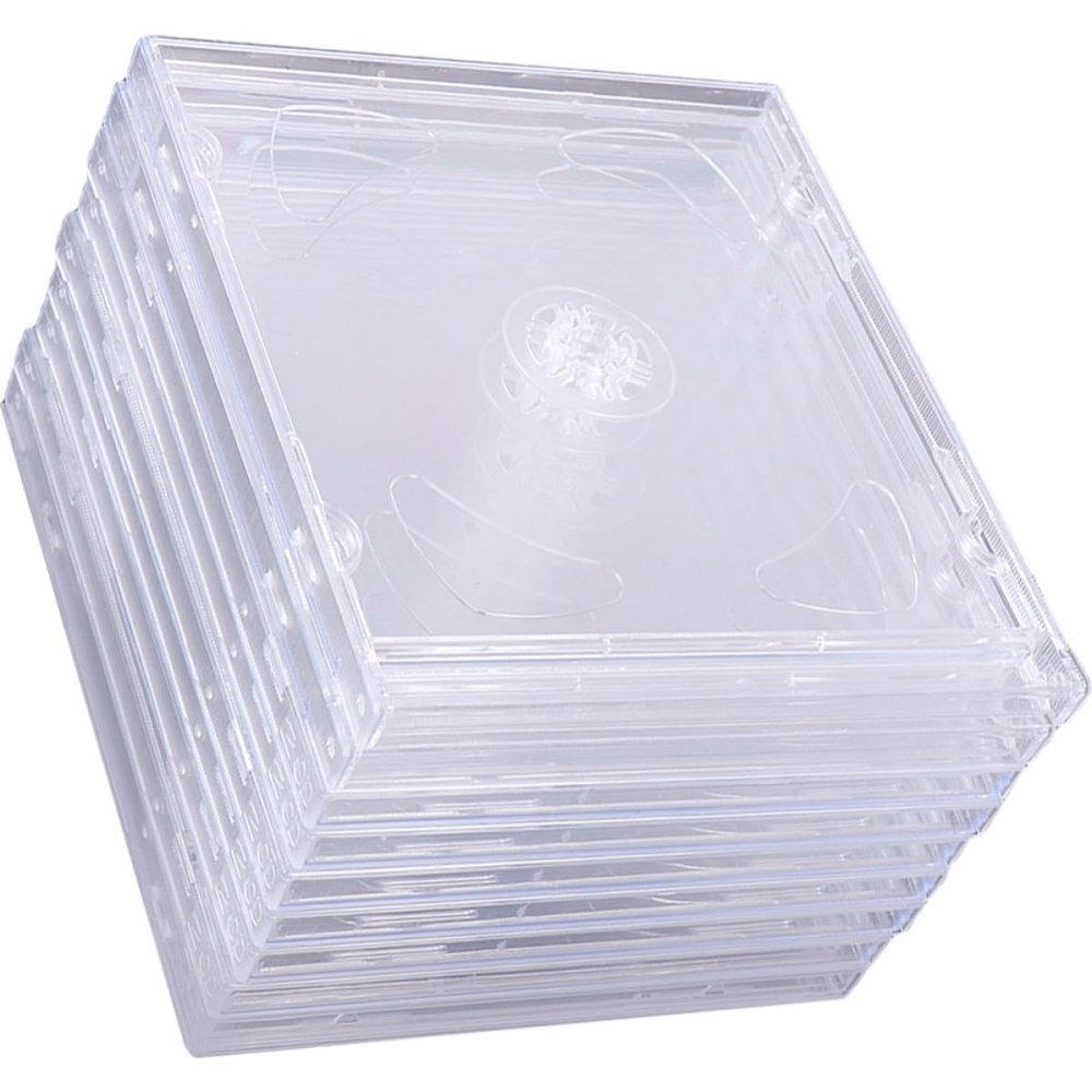 COOPHYA Transparent Acrylic CD Storage Boxes with Lids, 9-Piece Set