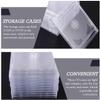 COOPHYA Transparent Acrylic CD Storage Boxes with Lids, 9-Piece Set view 3