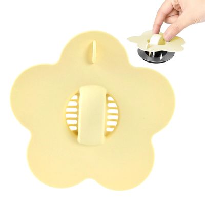 Fbinys Bathroom Sink Drain Cover - Flower-Shaped Silicone Hair Catcher