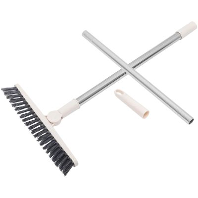 COOPHYA Rotatable Cleaning Brush with Long Plastic and Stainless Steel Handle