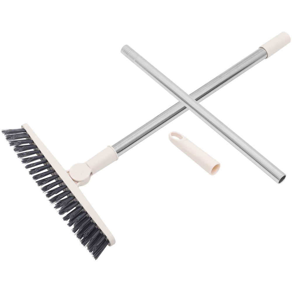 COOPHYA Rotatable Cleaning Brush with Long Plastic and Stainless Steel Handle