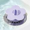 Bathroom Sink Drain Cover, Flower-Shaped Silicone Hair Catcher view 2