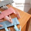 Travel-Friendly Fabric Clothes Hanger with Clips (Blue) view 4