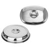 INOOMP Stainless Steel Food and Grill Covers, 2-Pack view 1