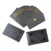 Plastic Poker Card Set with Waterproof Black and Gold Design, Lightweight and Easy to Shuffle for Poker, Blackjack, and Card Games, Portable for Travel view 1