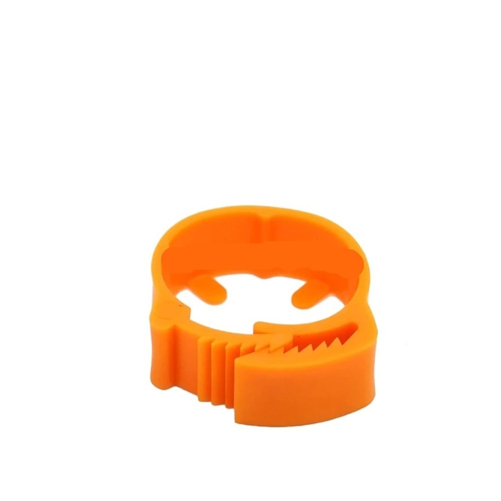 EGZASDI Plastic Poultry Leg Bands, Flexible Adjustable Chicken Rings, Multicolor, 22.4 cm, 3,050 Pieces (Orange, 30 pcs)