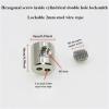 Wire Rope Clamp, Stainless Steel Cable Clip with Adjustable Screw, Copper Metal Loop Fastener (10 pcs) view 3