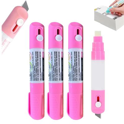 2-in-1 Privacy Wipe Box Cutter with Thermal Ink Eraser Pen
