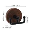 Suction Cup Hook with Wood Grain Design view 3