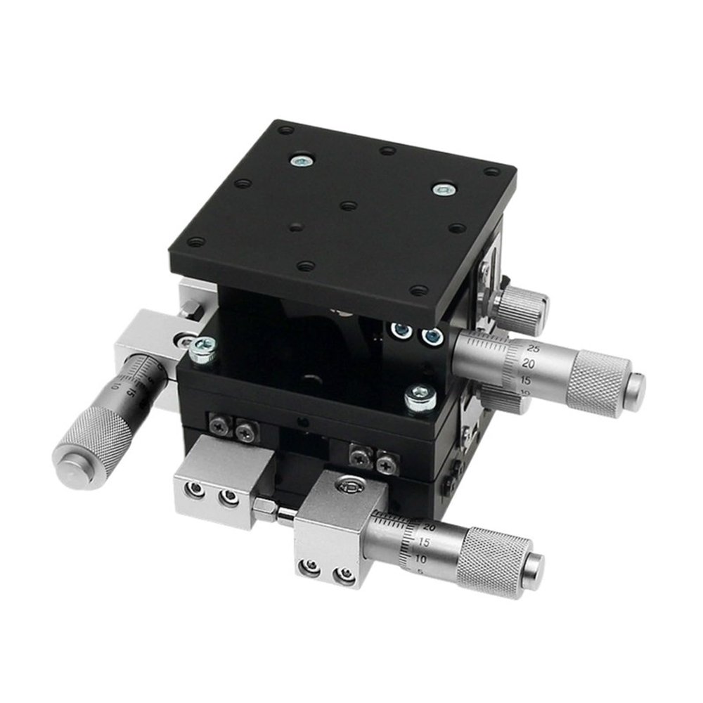 KGLHJDY Fine-Adjustment Stage, Manual Positioning Platform, Linear Slide LD40-LM, 40 × 40 mm