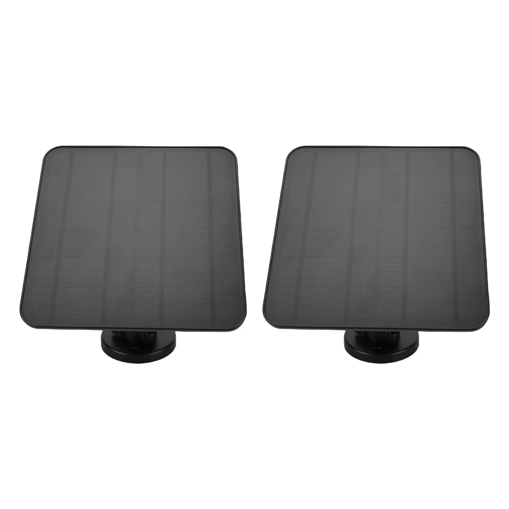 Cocoarm 2-Pack 12W Monocrystalline Solar Panel Chargers with Micro-USB and Adapter, IP65, 9.8-ft Cable
