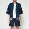Men's Japanese-Inspired Kimono Set with 3/4-Sleeve Cardigan and Harem Pants view 3