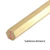 Styire 500 mm Hexagonal Brass Rod for Making Handles, Locks and Hinges, Raw Material (12 mm) view 2