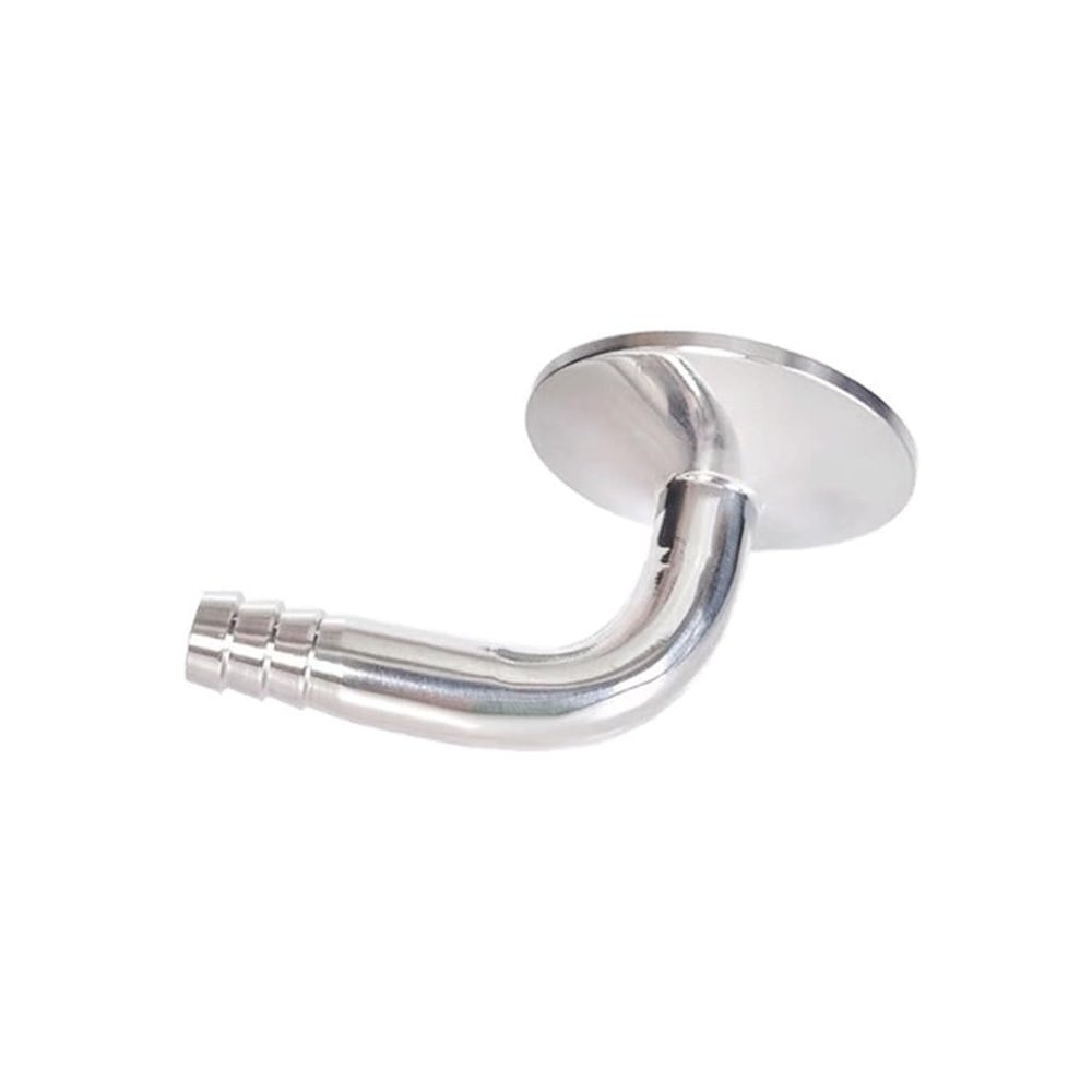 1-Pc. 304 Stainless Steel 90° Sanitary Elbow with Tri-Clamp Hose Barb (38 mm x 50.5 mm Ferrule)