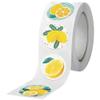 500 Lemon Stickers, Fruit Stickers, 2.5 cm Round Roll view 1