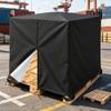 Pallet Cover with Zipper Opening and Stretchable, Adjustable Straps for Outdoor Storage and Transport (Off-White) view 4