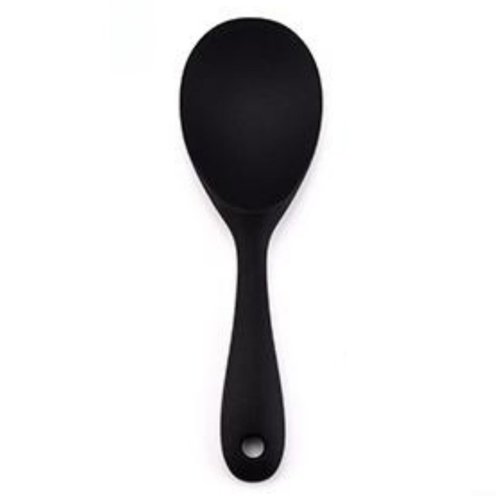 CWOQOCW Silicone Rice Spoon, Heat Resistant, Non-Stick, Ergonomic Handle, Red