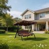Porch Swing Replacement Canopy, 210D Waterproof Polyester, Green, 190 x 132 x 15 cm view 3