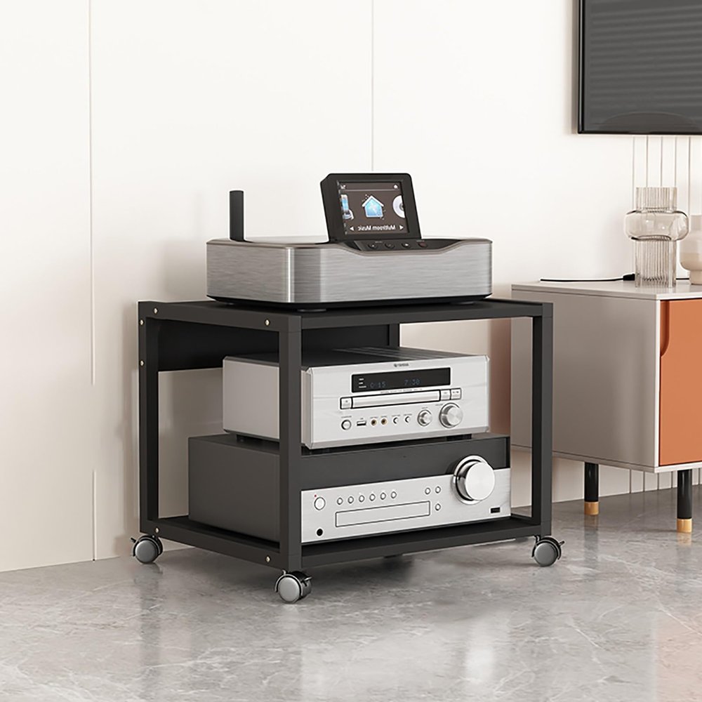 Mid-Century Modern Game Console Stand, DVD Shelf & AV Rack, 50 x 40 x 45 cm