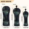 Golf Club Headcovers with Green Leaves for Drivers, Hybrids, and Fairway Woods view 4
