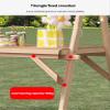 Portable Wooden Market Stall, Foldable Food Cart for Outdoor Vendors view 2