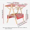 Portable Wooden Market Stall, Foldable Food Cart for Outdoor Vendors view 4