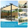 Rectangular Sun Shade Sail 3 x 3.7 m, Light Yellow, Waterproof UV Shade Cloth with Eyelets view 4