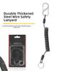 BlesConi Retractable Fishing Lanyard, Stainless Steel Core, 119.9 cm, Black view 3