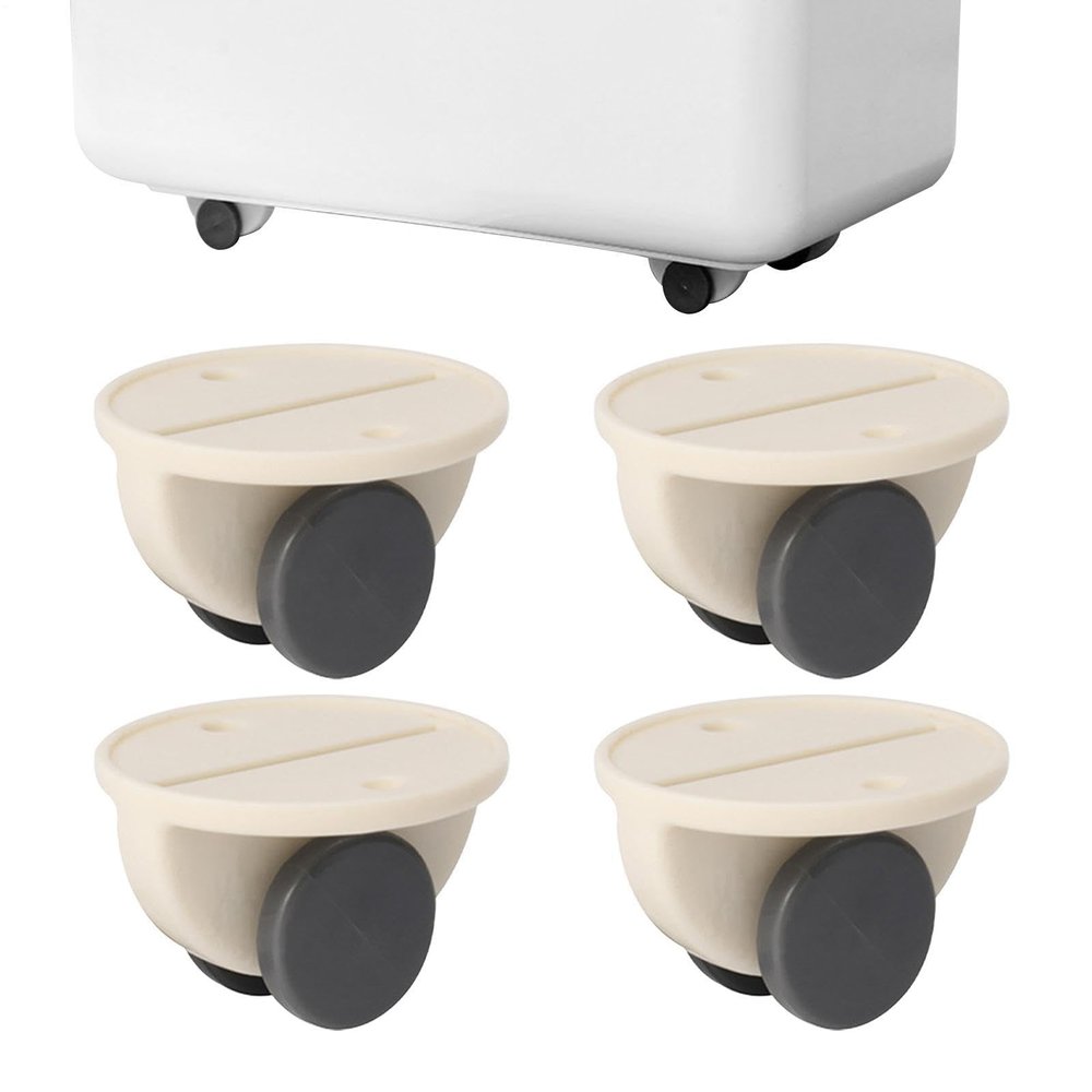 Mini Non-Swivel Caster Wheels - 4 Pack