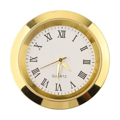 JoyousMall Quartz Clock Insert, 36 mm, 65 mm, DIY Replacement Movement with Gold Arabic Numbers, White, for Wall Clock Repair, Silver