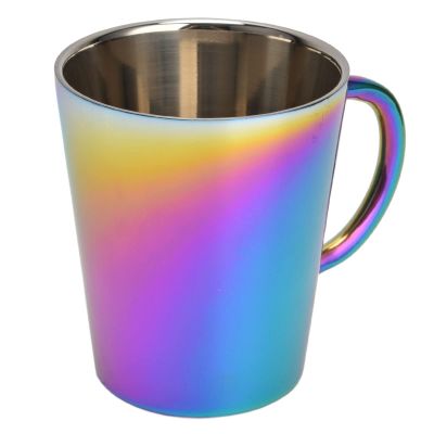 Picysa Colorful Stainless Steel Coffee Cup, 300 ml, Double-Wall Insulated