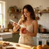 Silicone Glass Spatula with Long Handle view 2