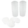 10 Transparent Plastic Measuring Cups with Lids view 2