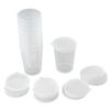 10 Transparent Plastic Measuring Cups with Lids view 4