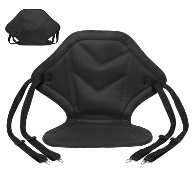Adjustable Padded Replacement Boat Seat - Waterproof Kayak Seat with Storage Bag & Stand for Fishing, Kayaking, Lawn, Picnics, Concerts, Adults