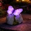 Outdoor Garden Stones – Glowing Artificial Pebbles view 2