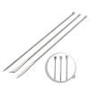 3-Piece Stainless Steel Lab Spoon Spatula Set, Square Head, 22 cm view 4