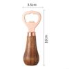 Stainless Steel Beer Bottle Opener with Acacia Wood Handle view 2