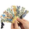 Metal Bookmarks, 8-Piece Set, Floral Designs with Tassels view 1
