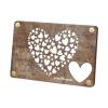 Etyldya Wooden Heart-Shaped Gift Clip, Brown view 1