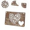Etyldya Wooden Heart-Shaped Gift Clip, Brown view 2