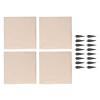 15.5-Inch Square Polypropylene Resin Stepping Stones with Ground Stakes, Beige view 1