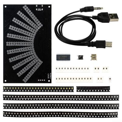 DIY LED Music Spectrum Display Kit, USB-Powered Audio Visualizer with Rhythm Lighting