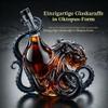 Octopus-Shaped Decanter, 350 ml, Handmade Lead-Free Glass view 2
