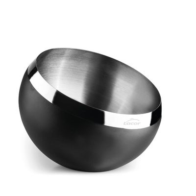 LACOR 60069 Nord Angled Buffet Bowl, 20 cm, 18/10 Stainless Steel, Matte Black, 18 cm High