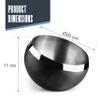LACOR 60069 Nord Angled Buffet Bowl, 20 cm, 18/10 Stainless Steel, Matte Black, 18 cm High view 2