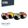 LACOR 60069 Nord Angled Buffet Bowl, 20 cm, 18/10 Stainless Steel, Matte Black, 18 cm High view 4